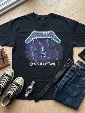 Metallica Ride the Lightning Vintage Band Tee - XL